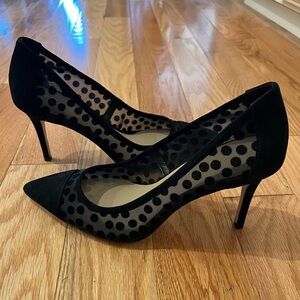 Ann Taylor Black Polka Dot Heels